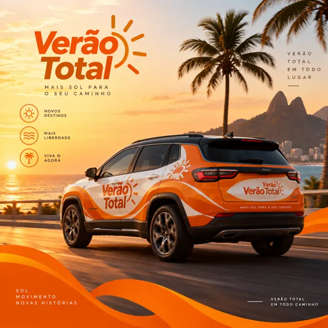 Adesivo para carro. Verão total